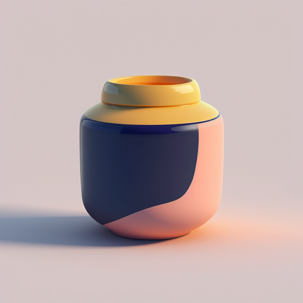 Three-Tone Ceramic Pot